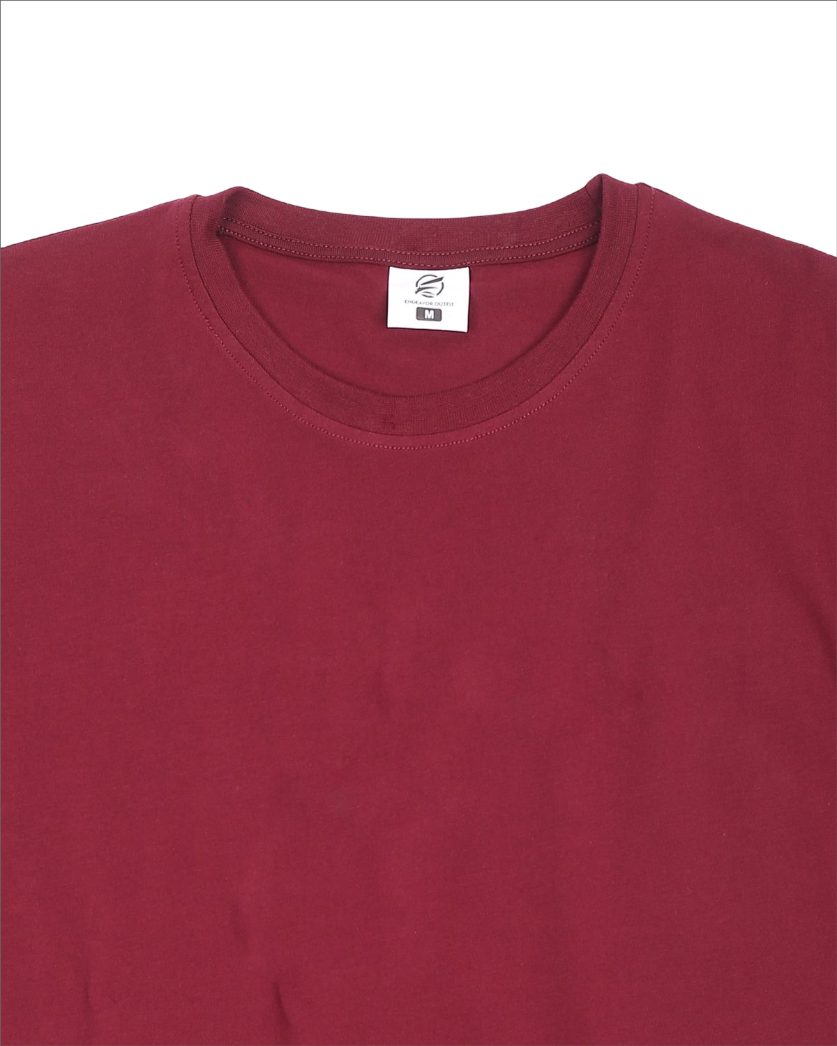 Endeavor Outfit Curved Hem Men's Branded T-shirt -Burgundy